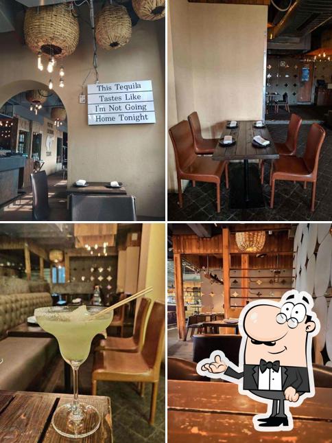Take a seat at one of the tables at Farzi Cafe