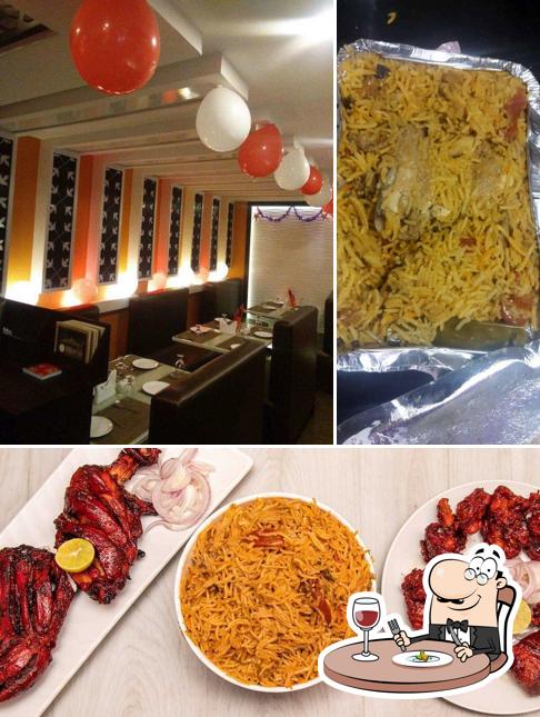 The picture of food and interior at Bismi Briyani