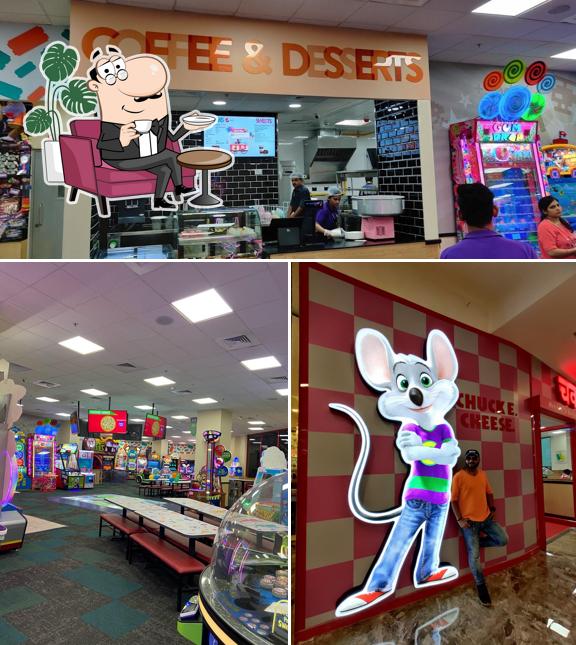 The interior of Chuck E. Cheese