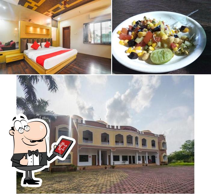 Take a look at the image displaying exterior and food at Hotel The Country Club