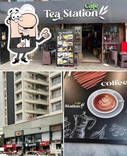 This is the picture depicting exterior and beverage at Tea Station Cafe