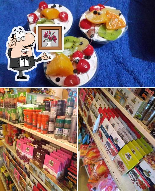 Take a look at the photo showing interior and food at Mr. Brown - Danbro