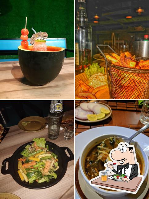 Food at Over The Flow Sports Lounge