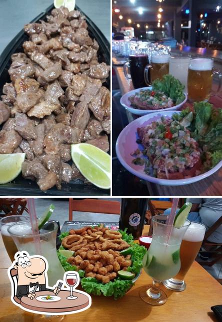 A foto do PRONTINHOS DO MAR’s comida e álcool