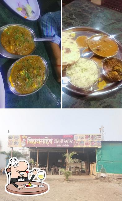 Take a look at the photo showing food and exterior at Hotel vihansaheb