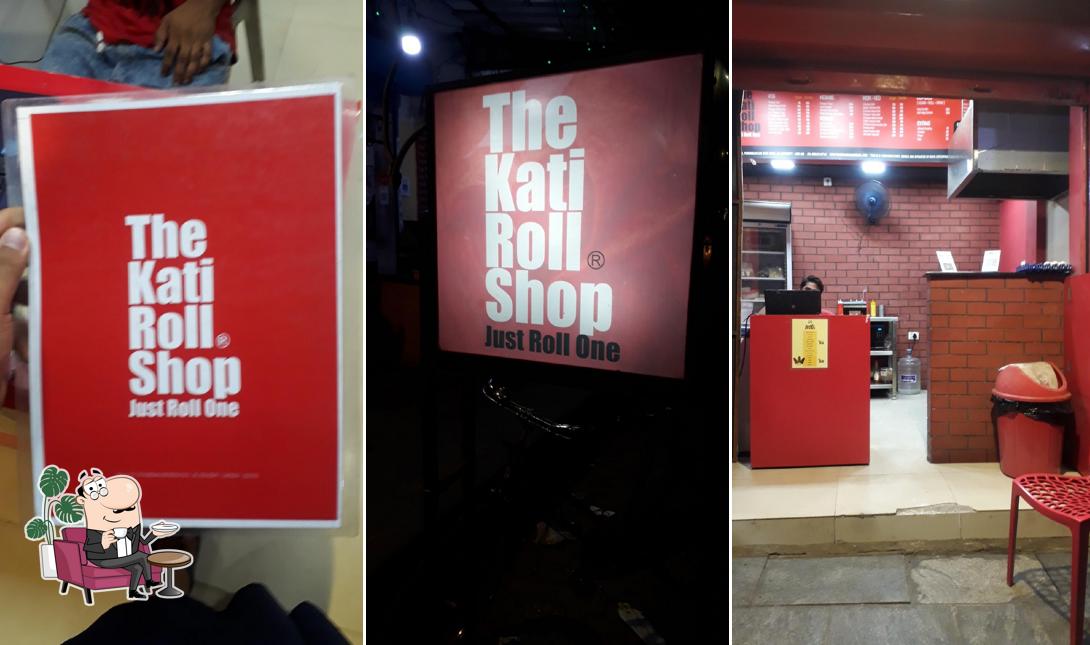 The interior of The Kati Roll Shop, perumbakkam