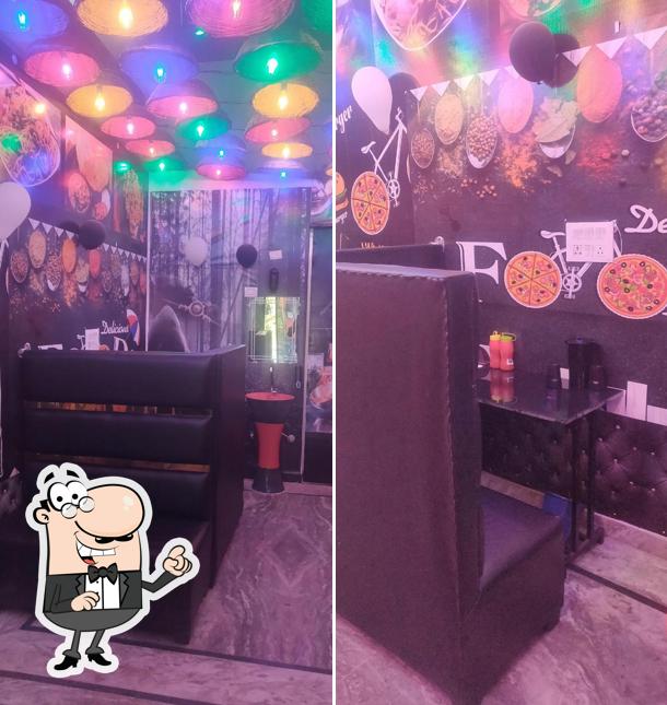 The interior of Black plate fast food restaurant Dhampur