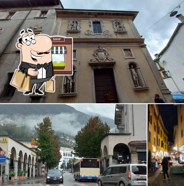 Goditi la vista dall'area esterna di Città Vecchia Locarno