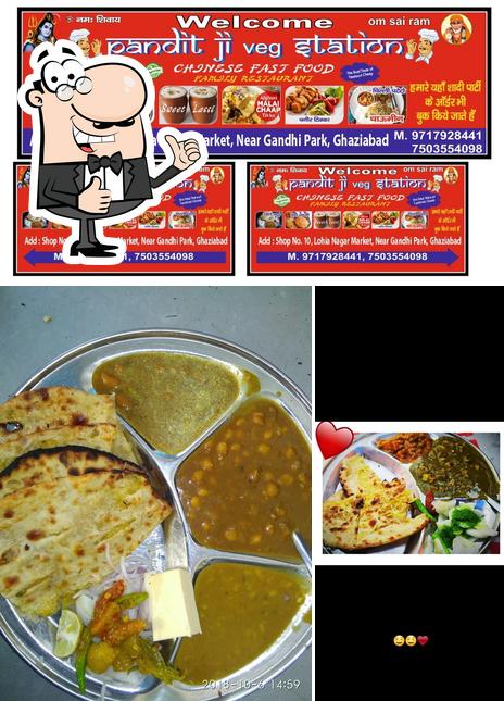 Look at the pic of Pandit Ji Veg Station