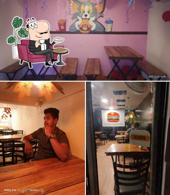 The interior of Burger point