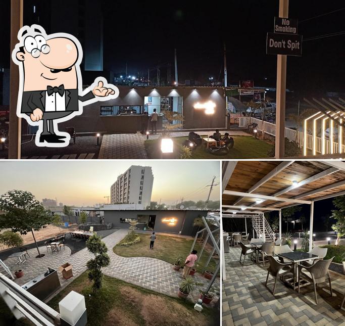 The interior of Bombers cafe