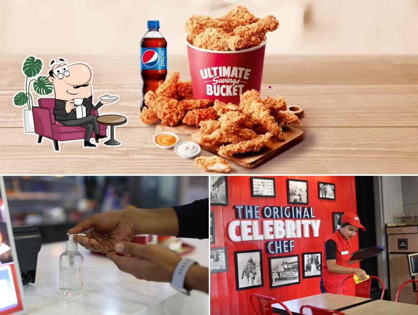 The interior of KFC
