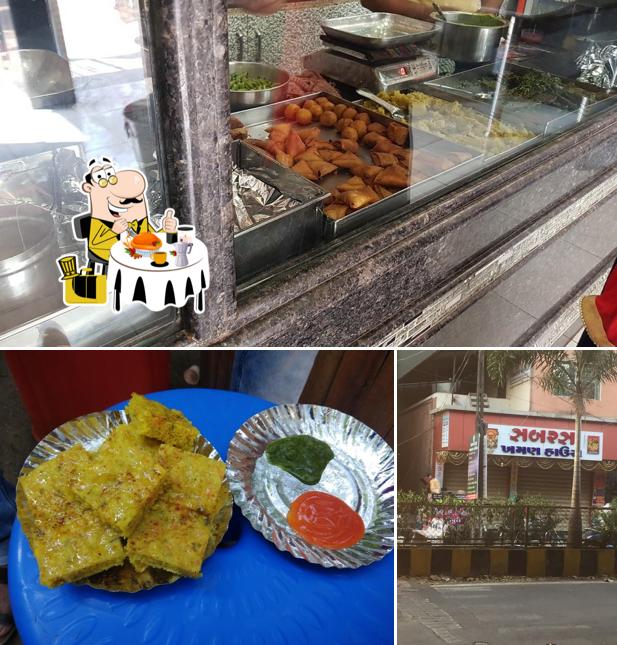 Food at Sabras Khaman