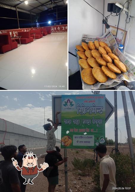 The image of Shegaon kachori centre’s food and interior