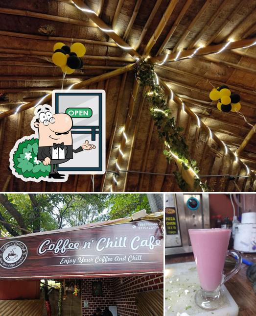 The picture of exterior and beverage at Coffee n' chill cafe