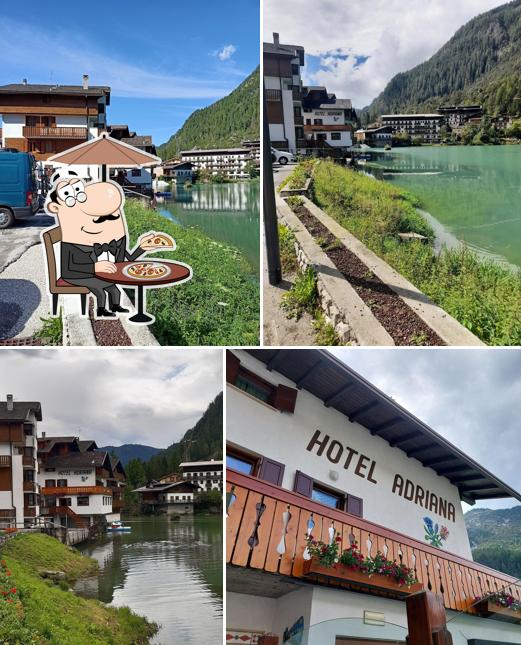 Puoi goderti l'aria fresca da seduto all'esterno di Hotel Adriana