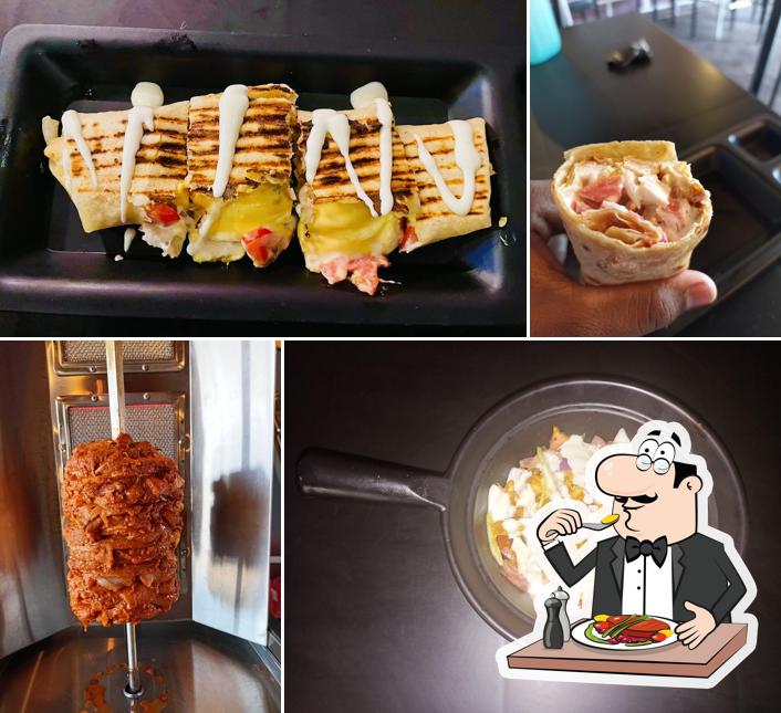 Food at Samrat's shawarma