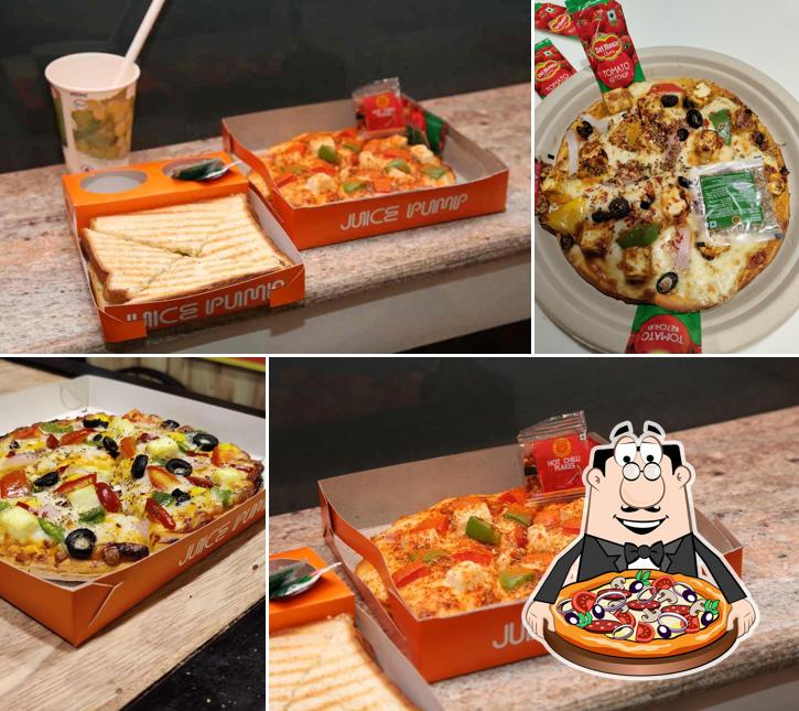 Get pizza at Juice Pump