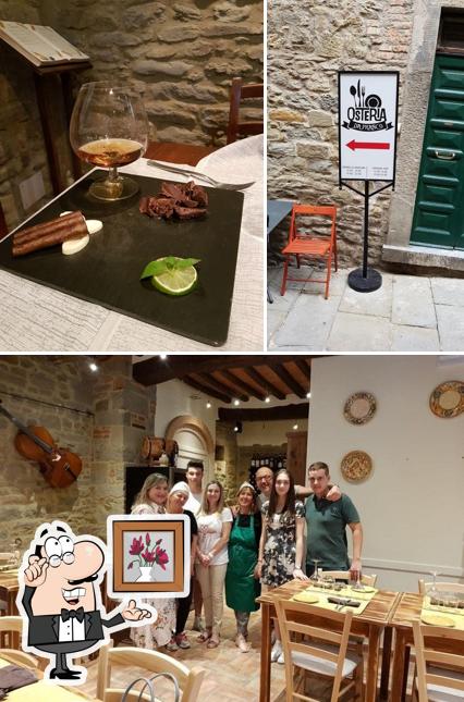 Gli interni di Osteria Da Franco
