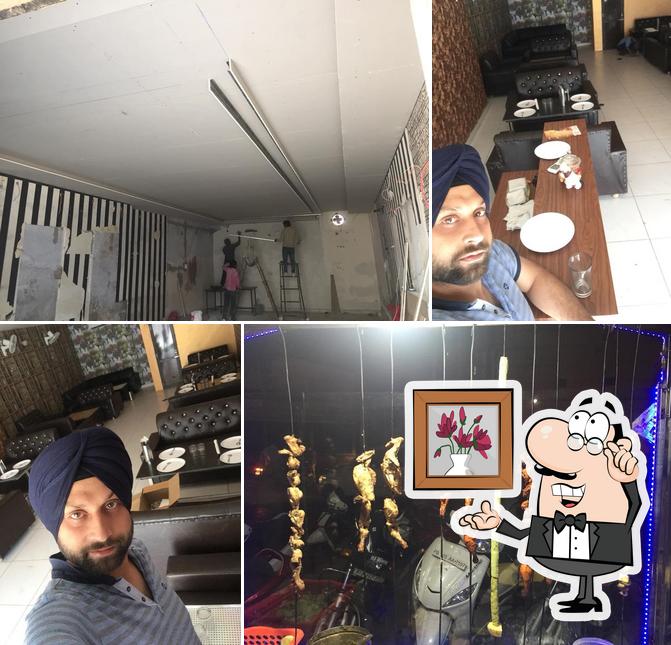 The interior of Raj Dhaba