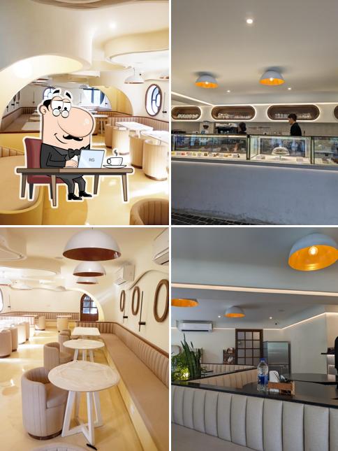 The interior of GLOW CAFE