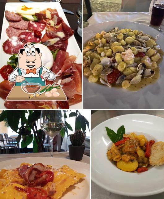 Ravioli al Ristorante Borgo Marinaro. Porto Recanati