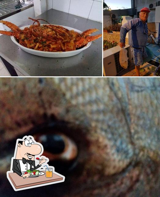 Questa è la foto che presenta la cibo e esterno di Ristorante La Nassa Trémiti