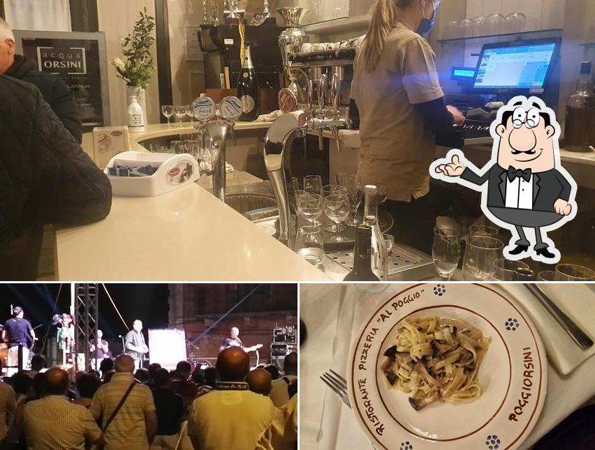 La interni e cibo del ristorante