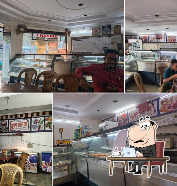 The interior of Bhusan's Sweets & Fast Food