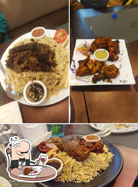 Khalids biriyani provides meat meals