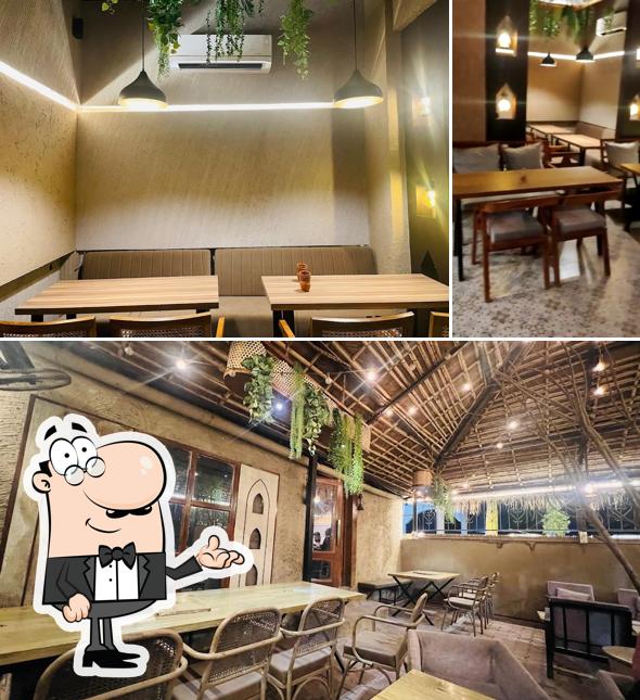 Take a seat at one of the tables at Meatster Cafe and Barbeque
