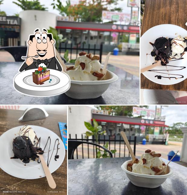 Chocolate cake at MAVERICH CAFE