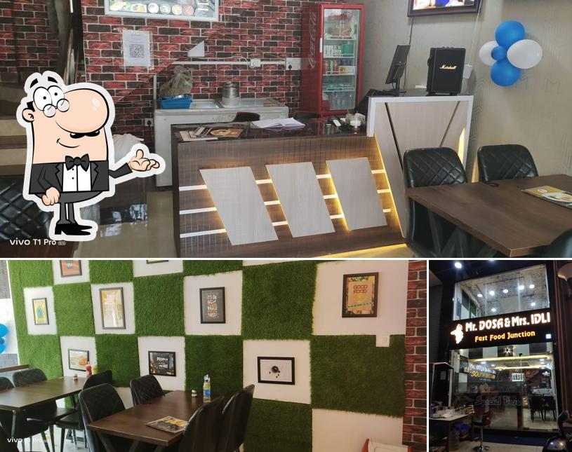 Among various things one can find interior and exterior at Mr Dosa & Mrs Idli Fast Food Junction