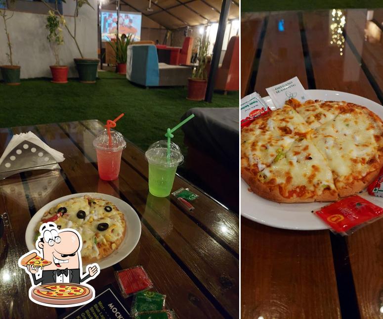 Try out pizza at The UpperDeck Snooker Cafe & Grill