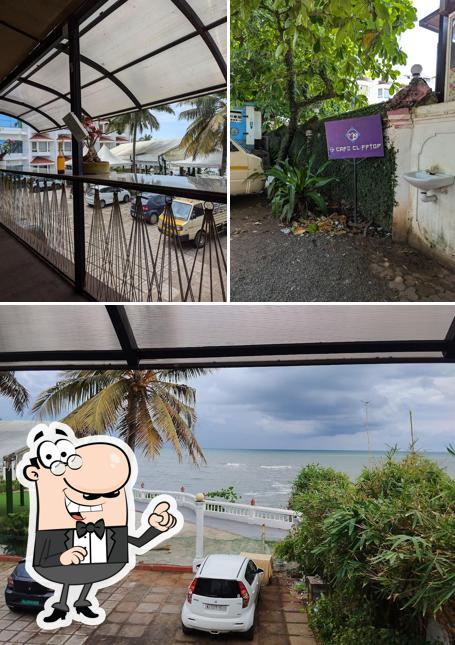 Enjoy the view at the outside area of Cafe Cliff top