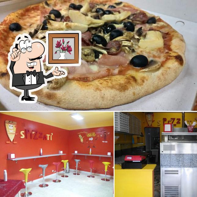 La interni e pizza del ristorante