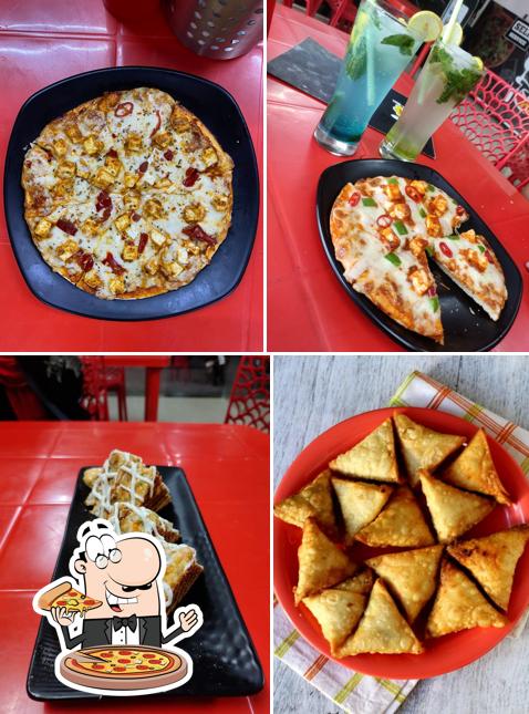 Pick various types of pizza