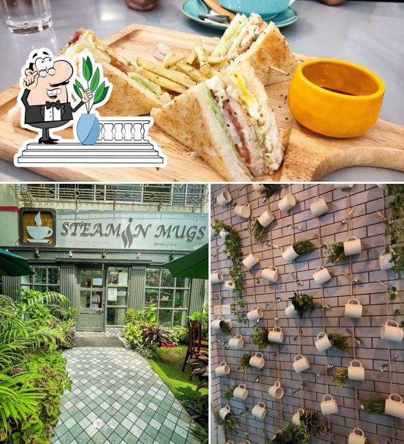 Take a look at the photo displaying exterior and food at Steamin Mugs
