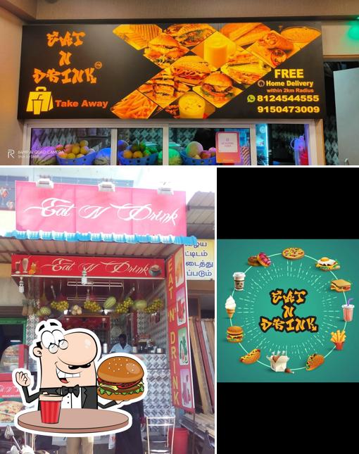 Get a burger at Eat N Drink