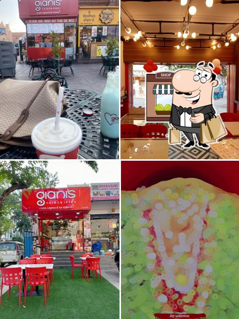 The exterior of Giani's Ice Cream, Shakes and Sundae's