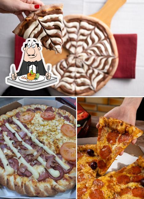 O Fusilli Pizzaria & Delivery se destaca pelo comida e bebida