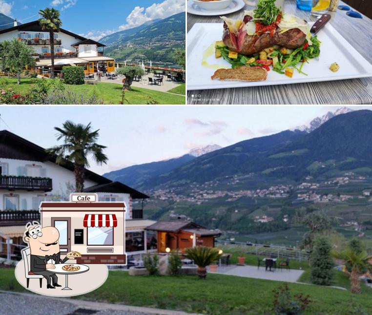 La immagine di esterno e cibo da Albergo Ristorante Schneeburghof