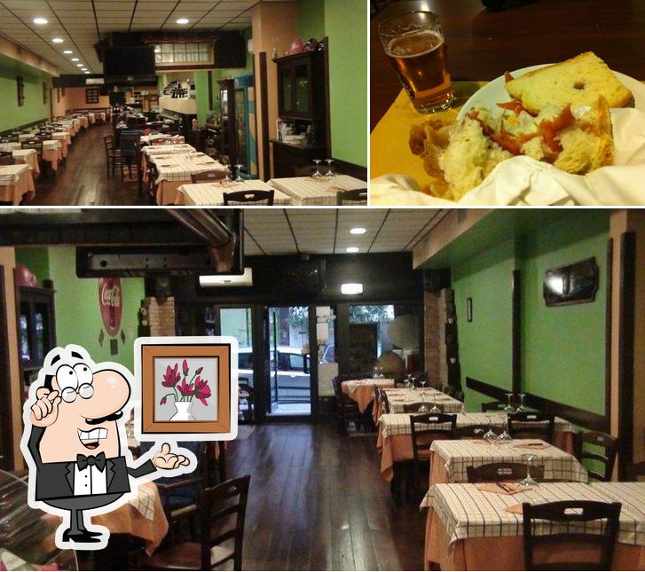 La interni e cibo del ristorante