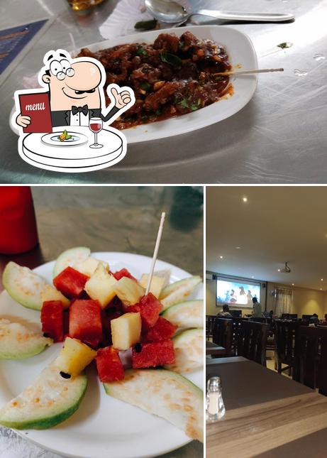 The picture of food and interior at V5 Restaurant and Bar