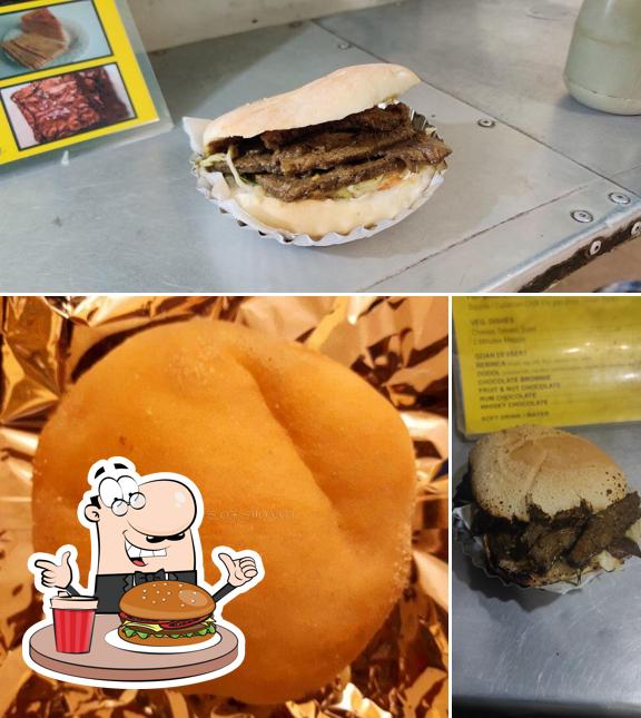 Order a burger at Noronha's Corner