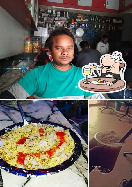 The photo of food and bar counter at Sadda Adda cafe