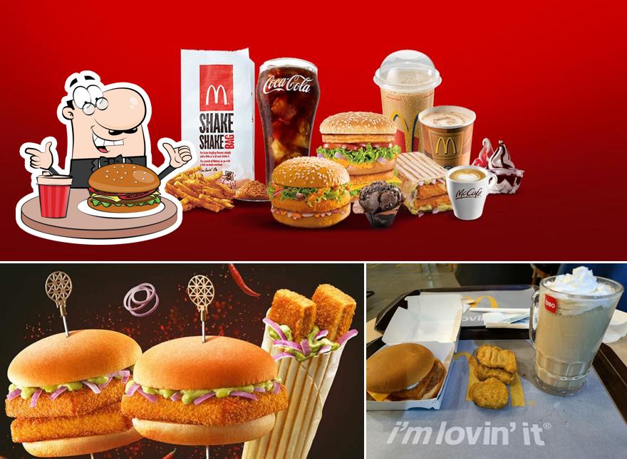 Taste one of the burgers served at McDonald's