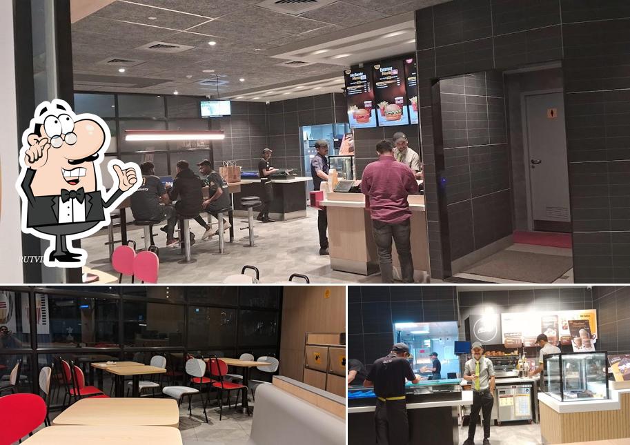 Take a seat at one of the tables at McDonald's