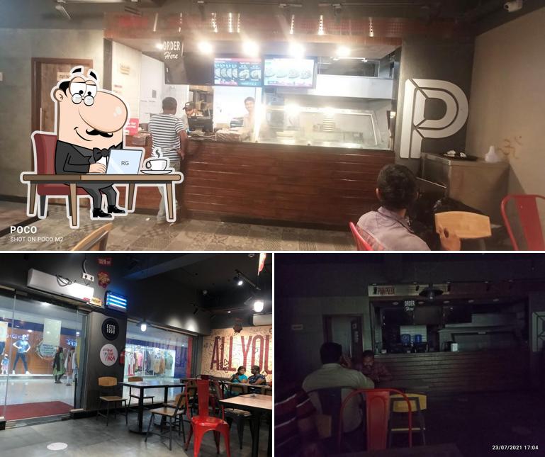 The interior of Pizza Hut SS Mall, Proddatur