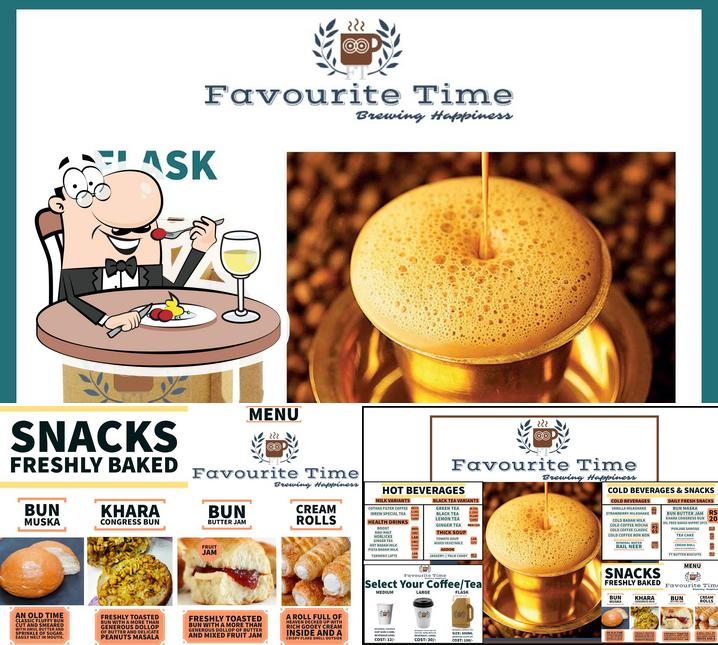 Among different things one can find food and beverage at Favourite Time